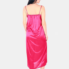 Be You Floral Lace Shoulder Straps Satin Maxi Nightdress With Robe