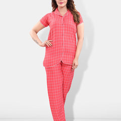 Be You Women Checked Night suit