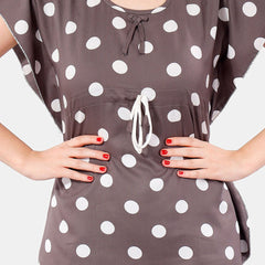 Be You Polka Dots Printed Kaftan Night Suit