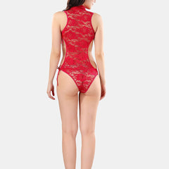 Be You Net Self Design Spread Collar Baby Doll with Asymmetric