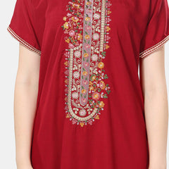 Be You Floral Embroidered Maxi Nightdress