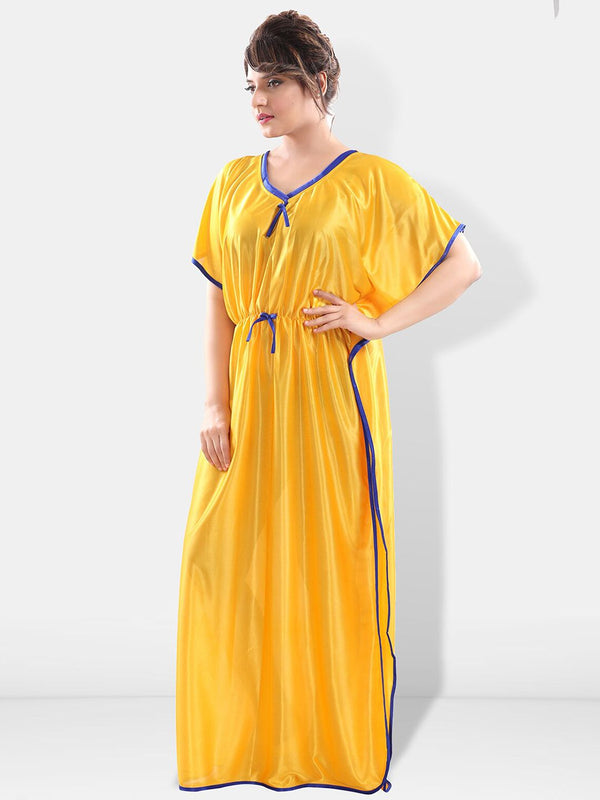 Be You V-Neck Satin Maxi Kaftan Nightdress