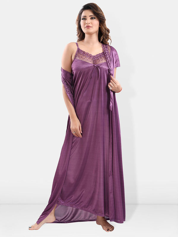Be You Satin Maxi Nightdress With Robe
