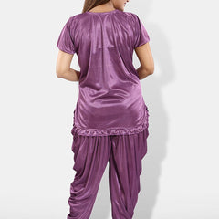 Be You Pack of 2 Square Neck Satin Night suit
