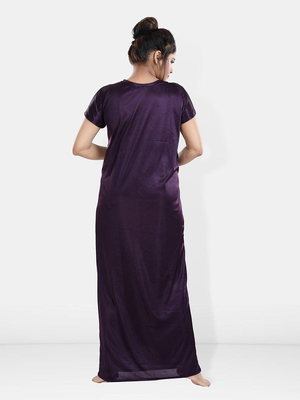 Be You Maxi Satin Wrap Nightdress With Robe