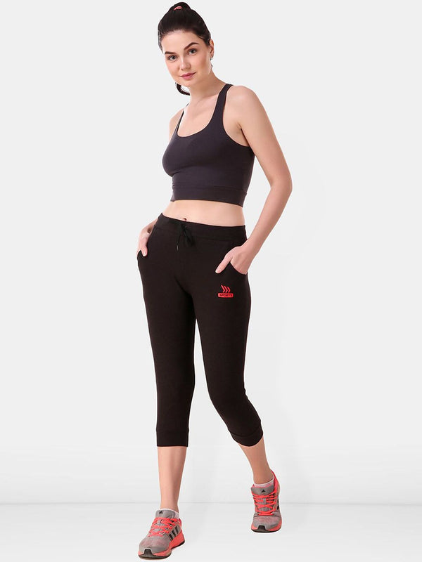 Be You Women Solid Three Fourth-Length Gym Tights