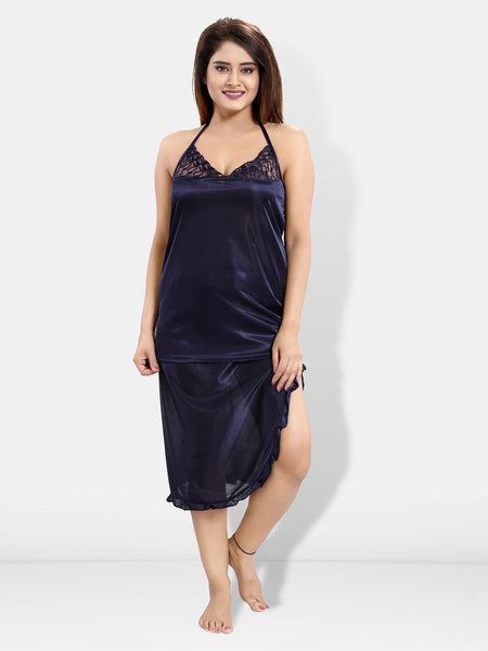 Be You 6 Pieces Satin Maxi Nightdress