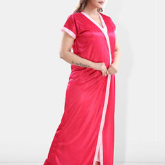 Be You V-Neck Satin Maxi Nightdress with Robe