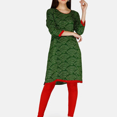 Be You Bandhani Printed Straight Kurta