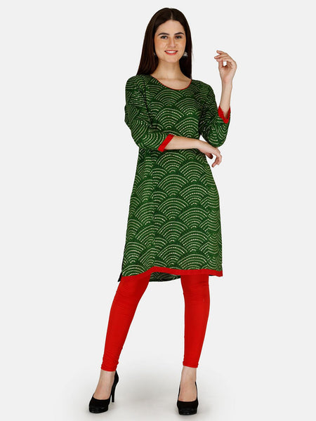 Be You Bandhani Printed Straight Kurta