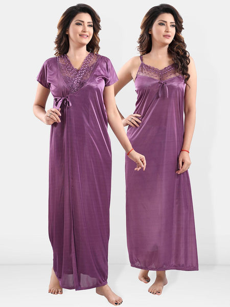 Be You Satin Maxi Nightdress With Robe