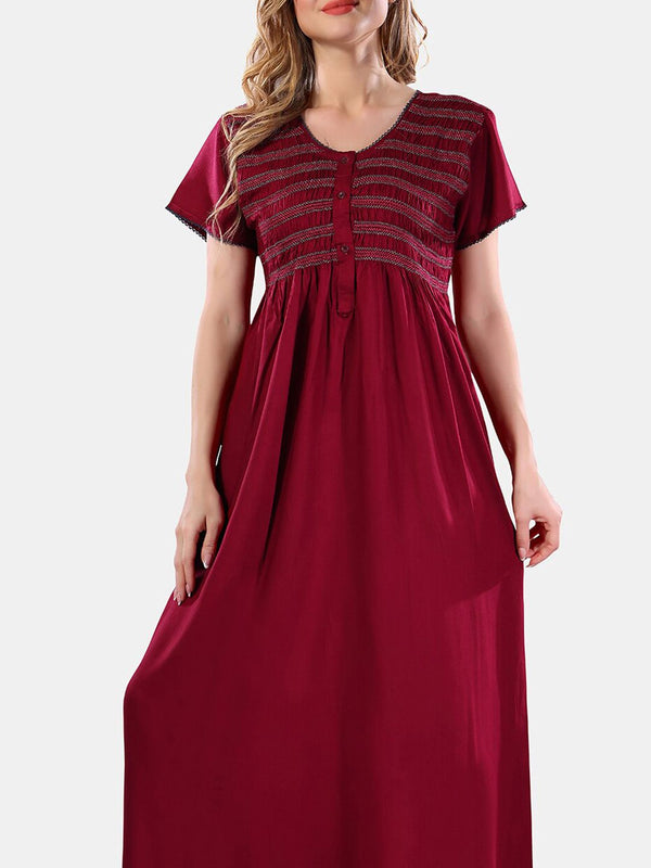 Be You Round Neck Maxi Nightdress
