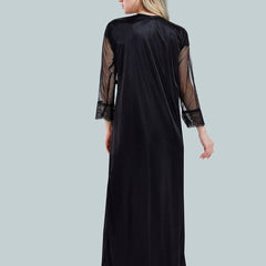 Be You V-Neck Satin Maxi Nightdress With Robe