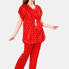 Be You Conversational Printed Satin Night Suit