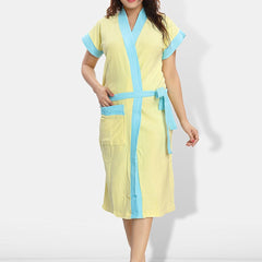 Be You Women Cotton Anti-bacterial Super Soft Bath Robe With Belt