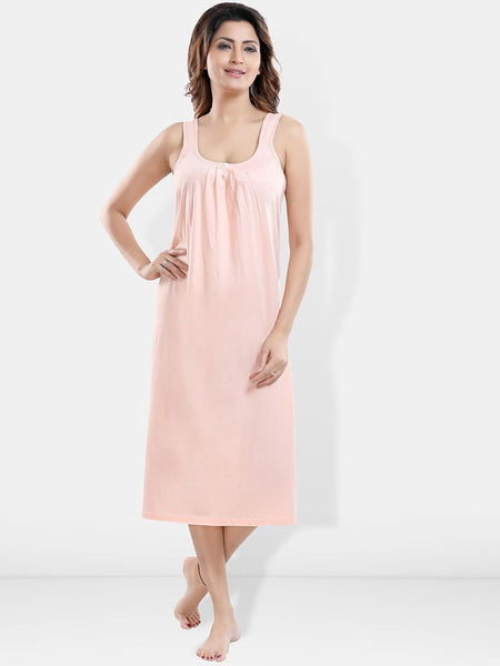 Be You Sleeveless Cotton Midi Nightdress