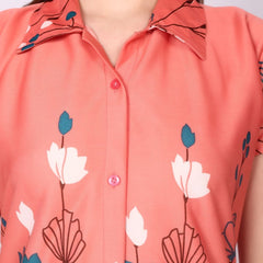 Be You Women Floral Printed Top & Pyjama Night suit