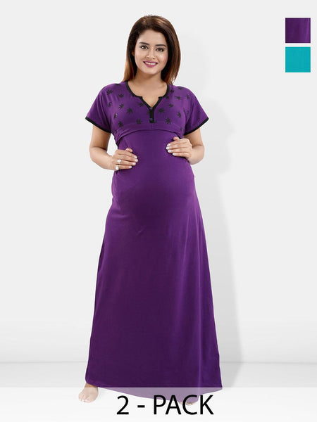Be You Women Maxi Maternity Nightdress