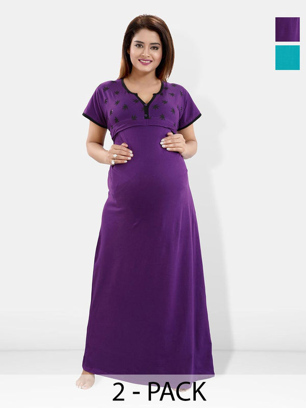 Be You Women Maxi Maternity Nightdress
