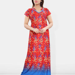 Be You Women Polka Dots Printed Maxi Nightdress