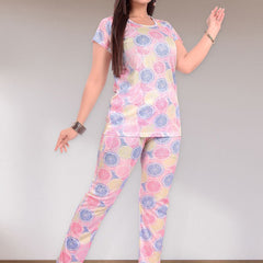Be You Women Pack Of 2 Geometric Printed Top Pyjamas Night suit