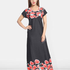 Be You Women Printed Maxi Maternity Nightdress