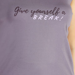 Be You Typography Printed Sleeveless Modal Night suit
