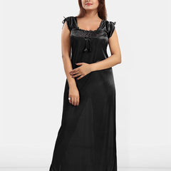Be You Square Neck Sleeveless Satin Maxi Nightdress