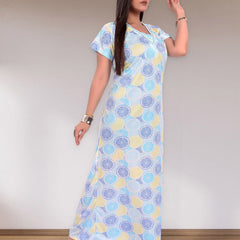 Be You Women Tropical Printed Maxi Sweat Nightdress