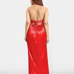 Be You Halter Neck Satin Maxi Nightdress