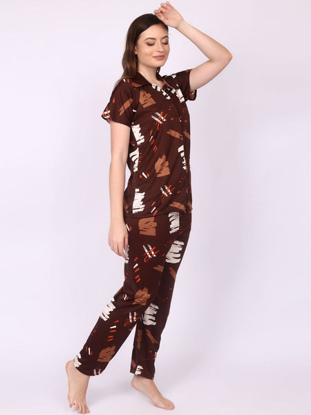 Be You Women Abstract Printed Night suit