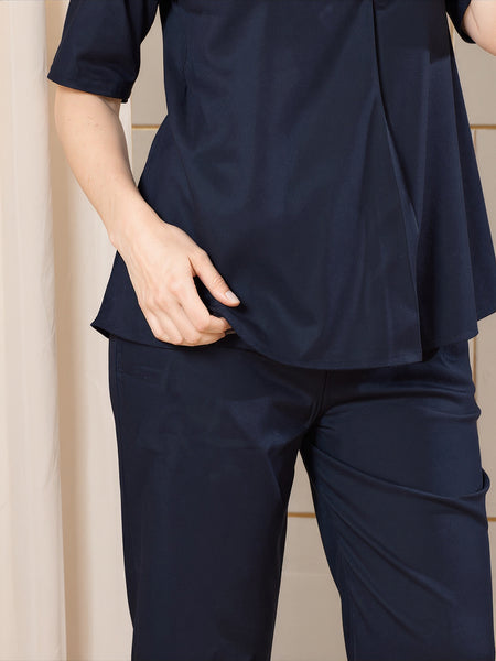 Sufiya Linen Solid Top With Trousers Co-Ord Set For Women