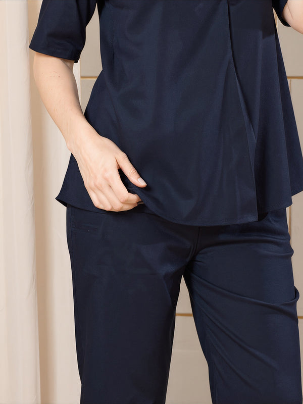 Sufiya Linen Solid Top With Trousers Co-Ord Set For Women