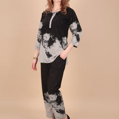 Linen Printed Tunic With Trousers Co-Ord Set For Women