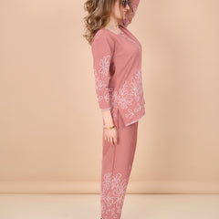 Linen Printed Tunic With Trousers Co-Ord Set For Women