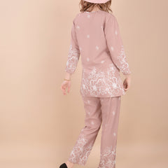 Linen Printed Tunic With Trousers Co-Ord Set For Women