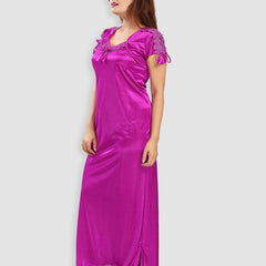 Be You Pack Of 2 Women Solid Maxi Nightdress
