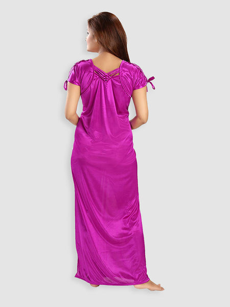 Be You Pack Of 2 Women Solid Maxi Nightdress