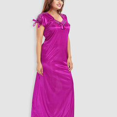 Be You Pack Of 2 Women Solid Maxi Nightdress