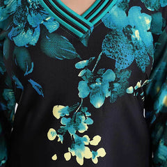 Sarina Satin Floral Print Maxi / Night Gown For Women
