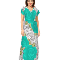 Be You Women Floral Printed Maxi Nightdress