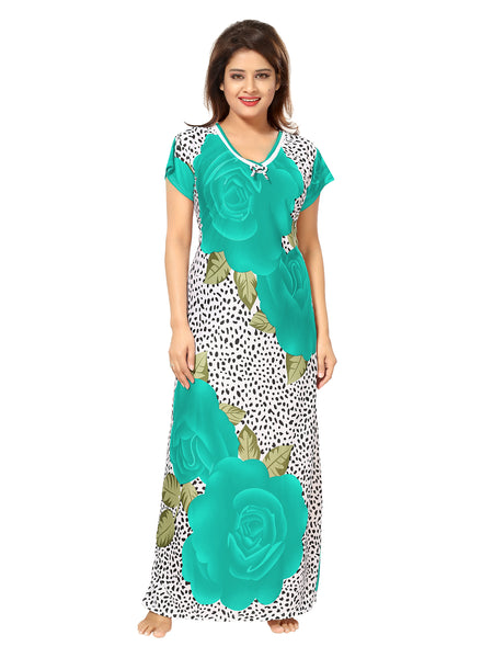 Be You Women Floral Printed Maxi Nightdress