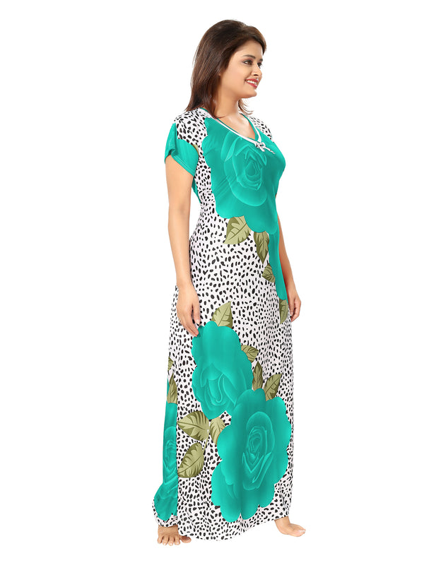 Be You Women Floral Printed Maxi Nightdress