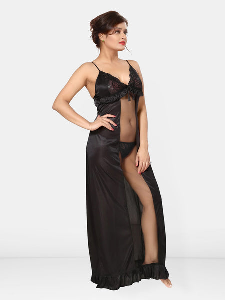 Be You Women Maxi Net Nighty Nightdress