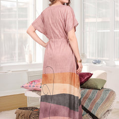Rayon Printed Kaftan Nighty / Night Gowns For Women