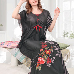 Rayon Printed Kaftan Nighty / Night Gowns For Women