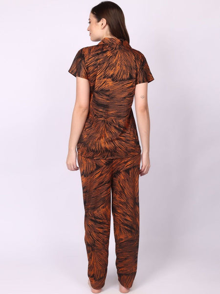 Be You Women Printed Satin Night suit