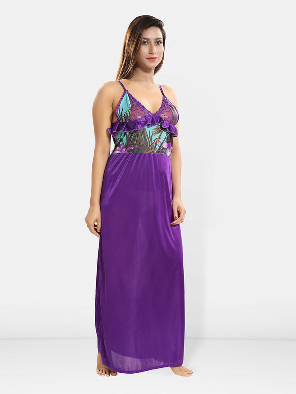 Be You Women Pack Of 2 Printed Maxi Nightdress
