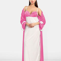 Be You  Women Solid Maxi Nightdress