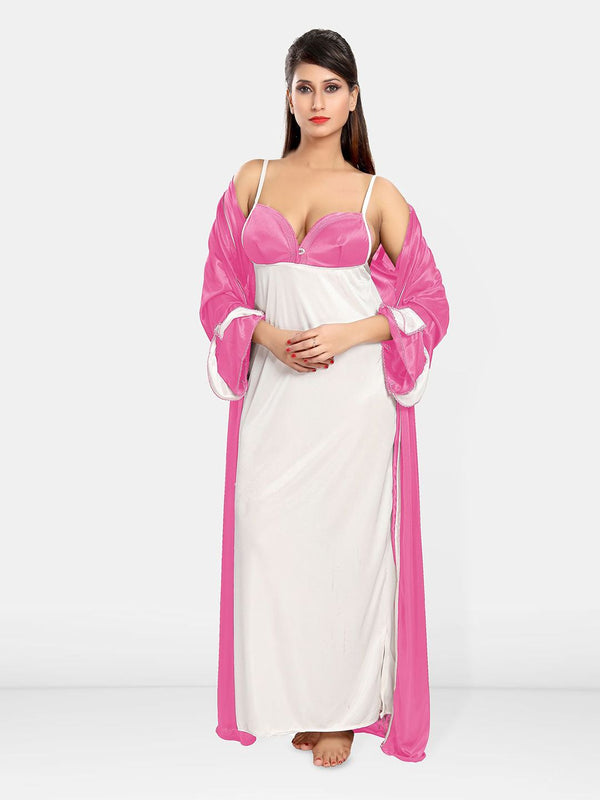 Be You  Women Solid Maxi Nightdress